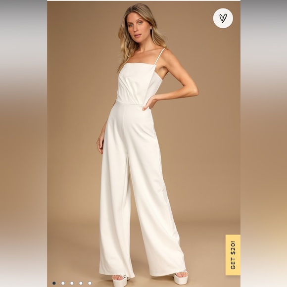 Lulus Pants & Jumpsuits Lulus White Jumpsuit S Nwt Poshmark